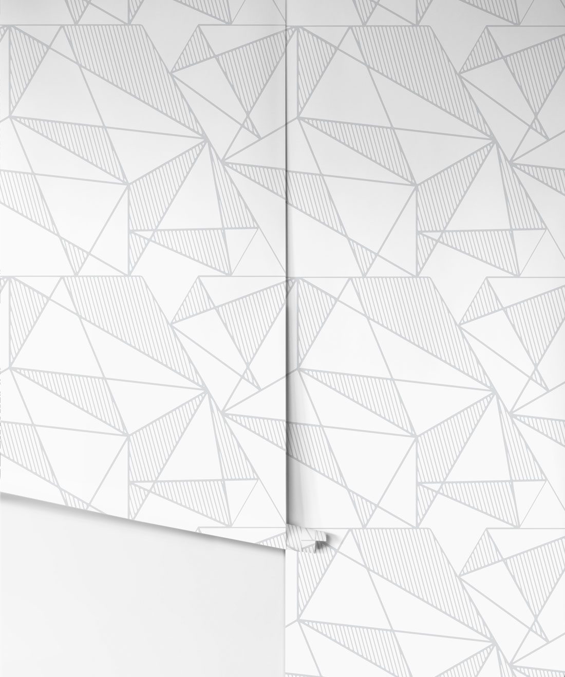 E&S Fracture Grey is a unique geometric wallpaper