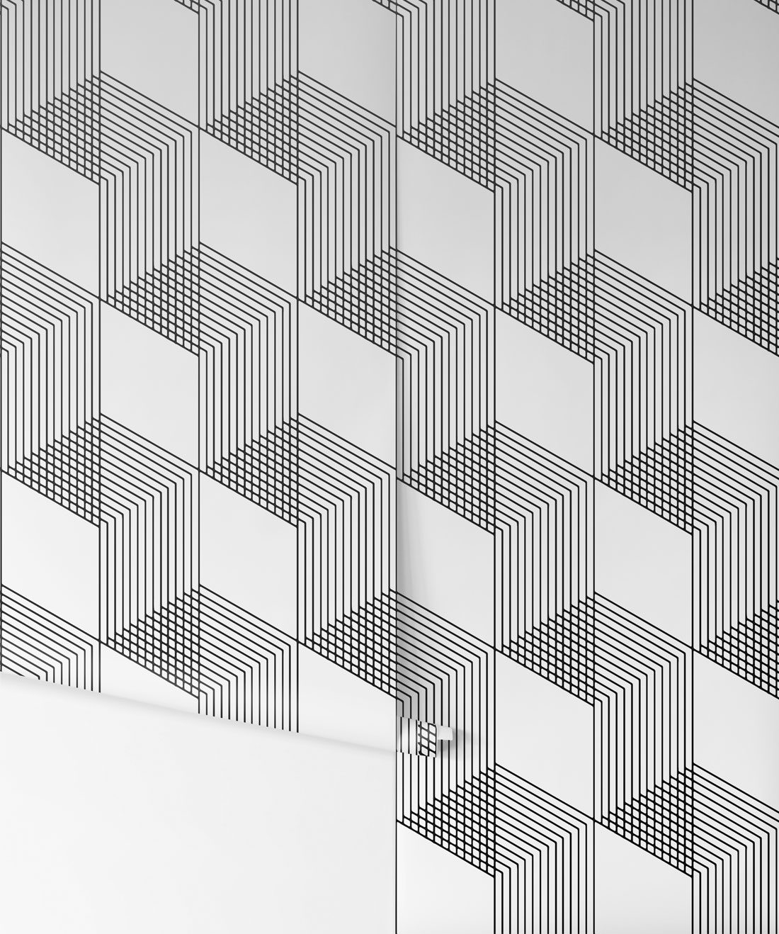 Origami Wallpaper Black