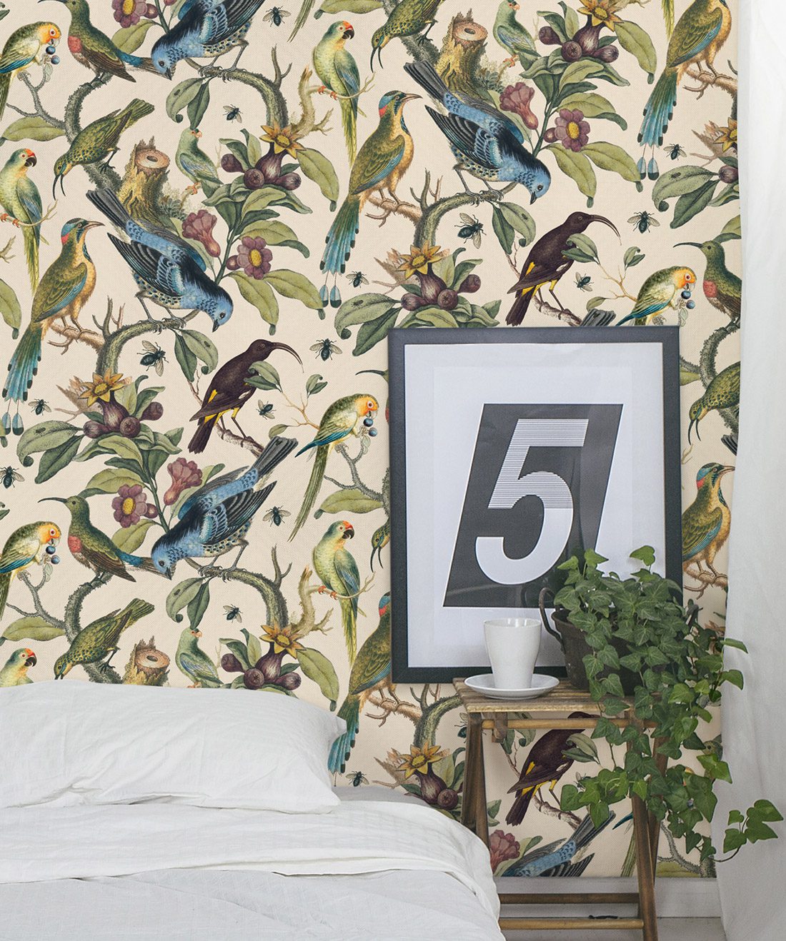 Ornithology is a bird and branch wallpaper