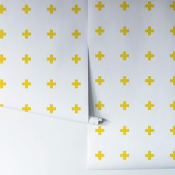 Plus Sign Yellow Wallpaper