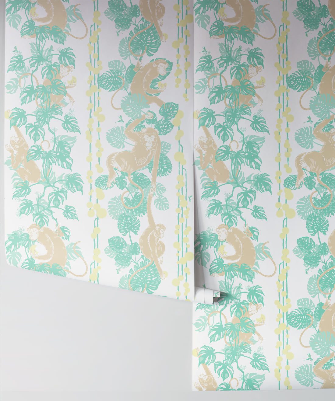 5 Monkeys in Hawaii is a Monkey Leaf Wallpaper