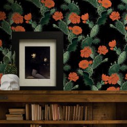 Cactus Wallpaper Red Night