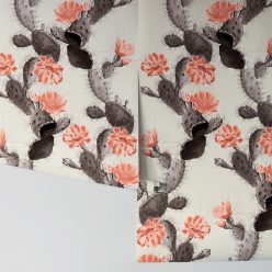 Cactus Wallpaper Twilight Pink