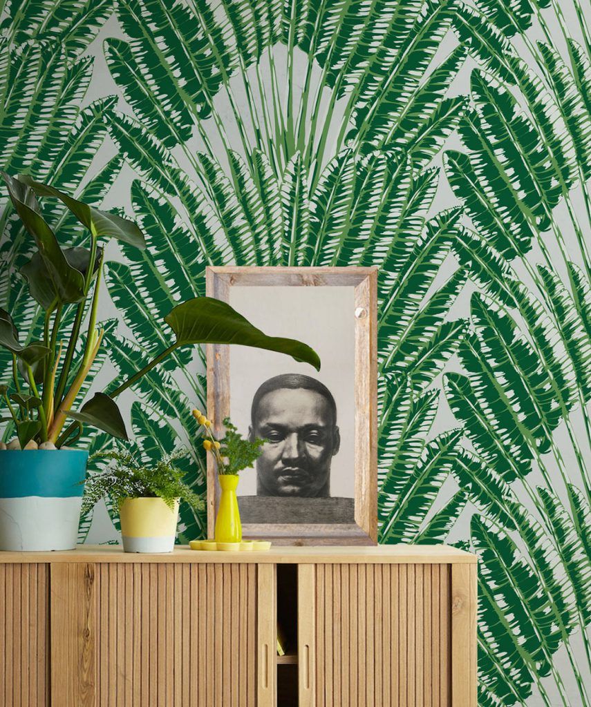 Feather Palm Wallpaper • BIG Bold Leaf • Milton & King