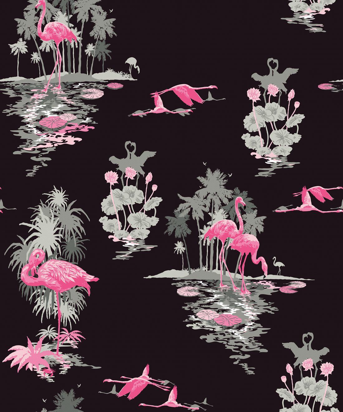 Flamingo Night Wallpaper