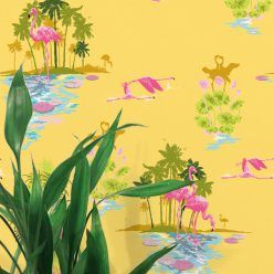 Flamingo Sunrise Wallpaper