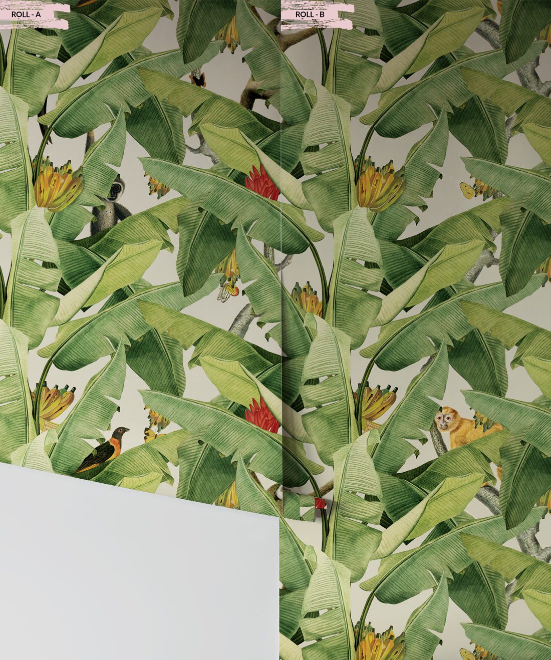 Jungle Fever Wallpaper, featuring a banana leaf motif