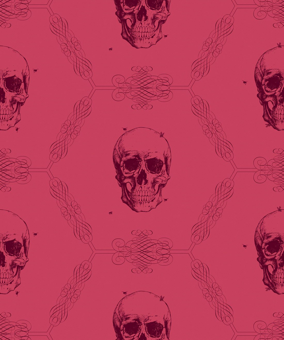 Skull & Bee Crimson