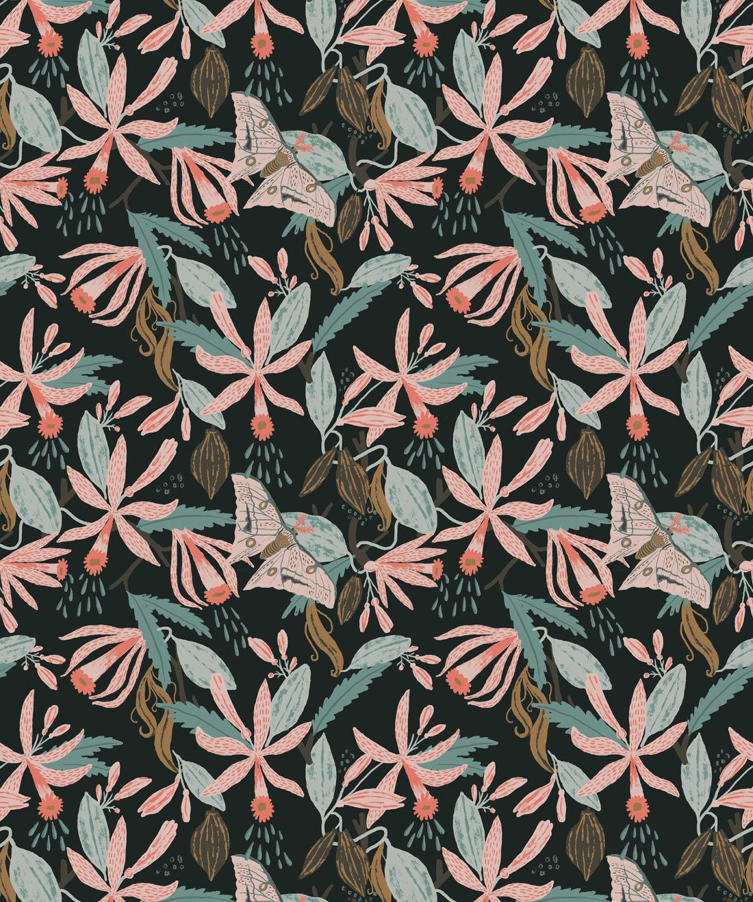 Vanilla Moth in Night is a jungle bug wallpaper