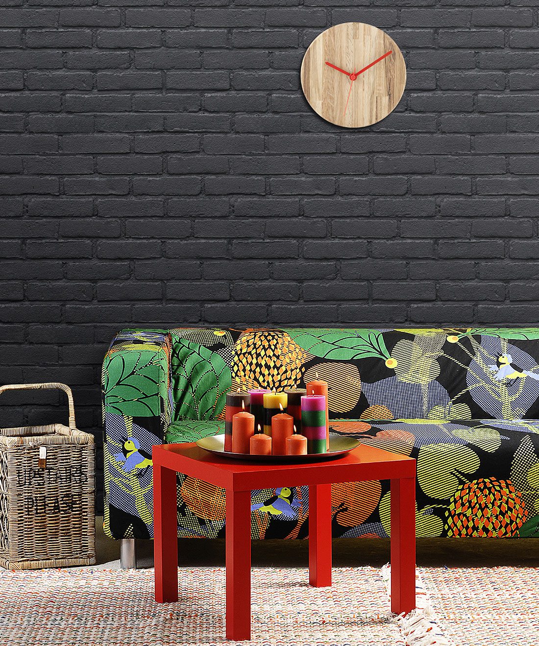 Amsterdam brick is a black brick wallpaper