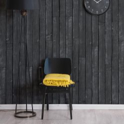 Black wooden boards wallpaper