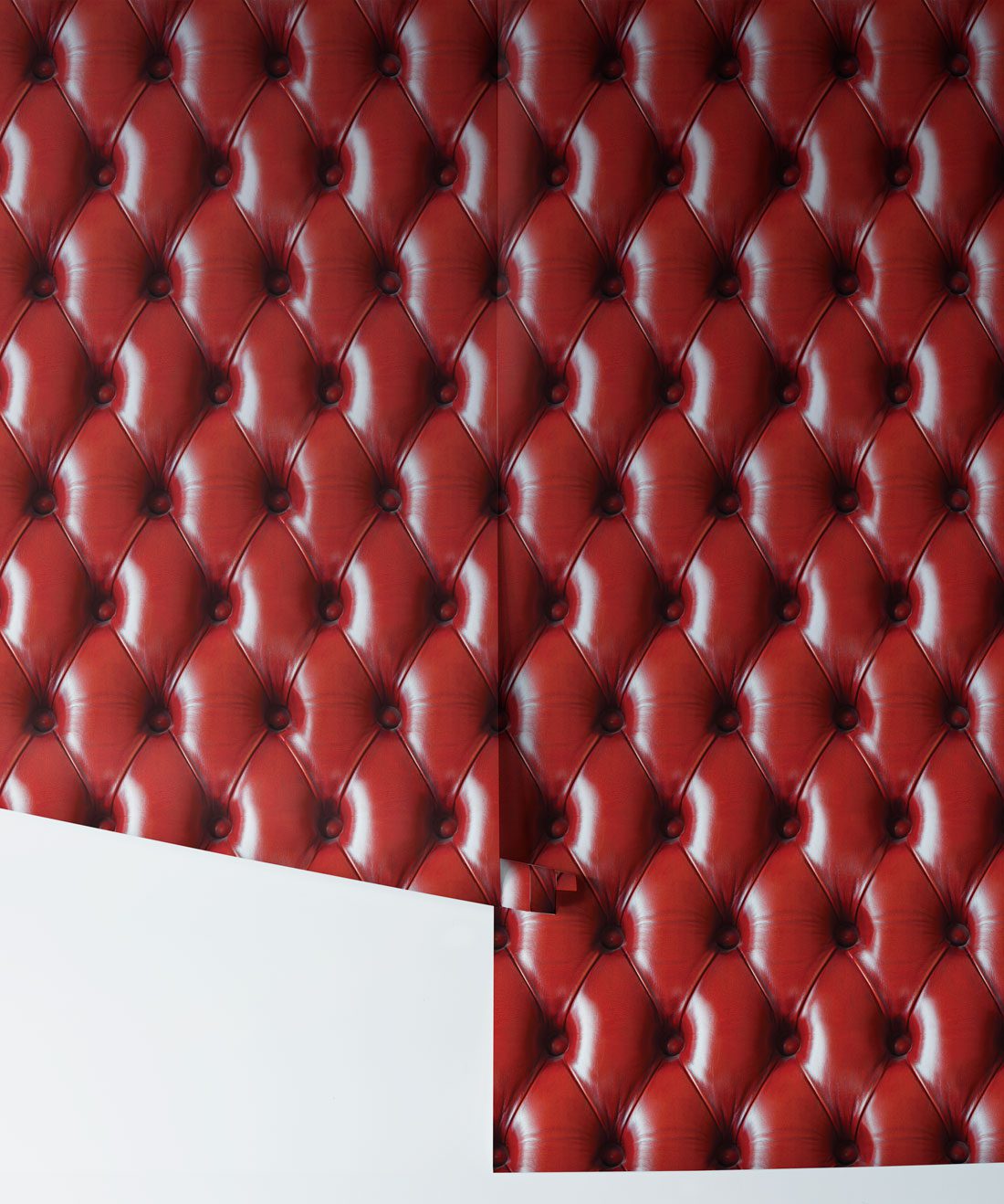 Chalbury is a red leather Wallpaper