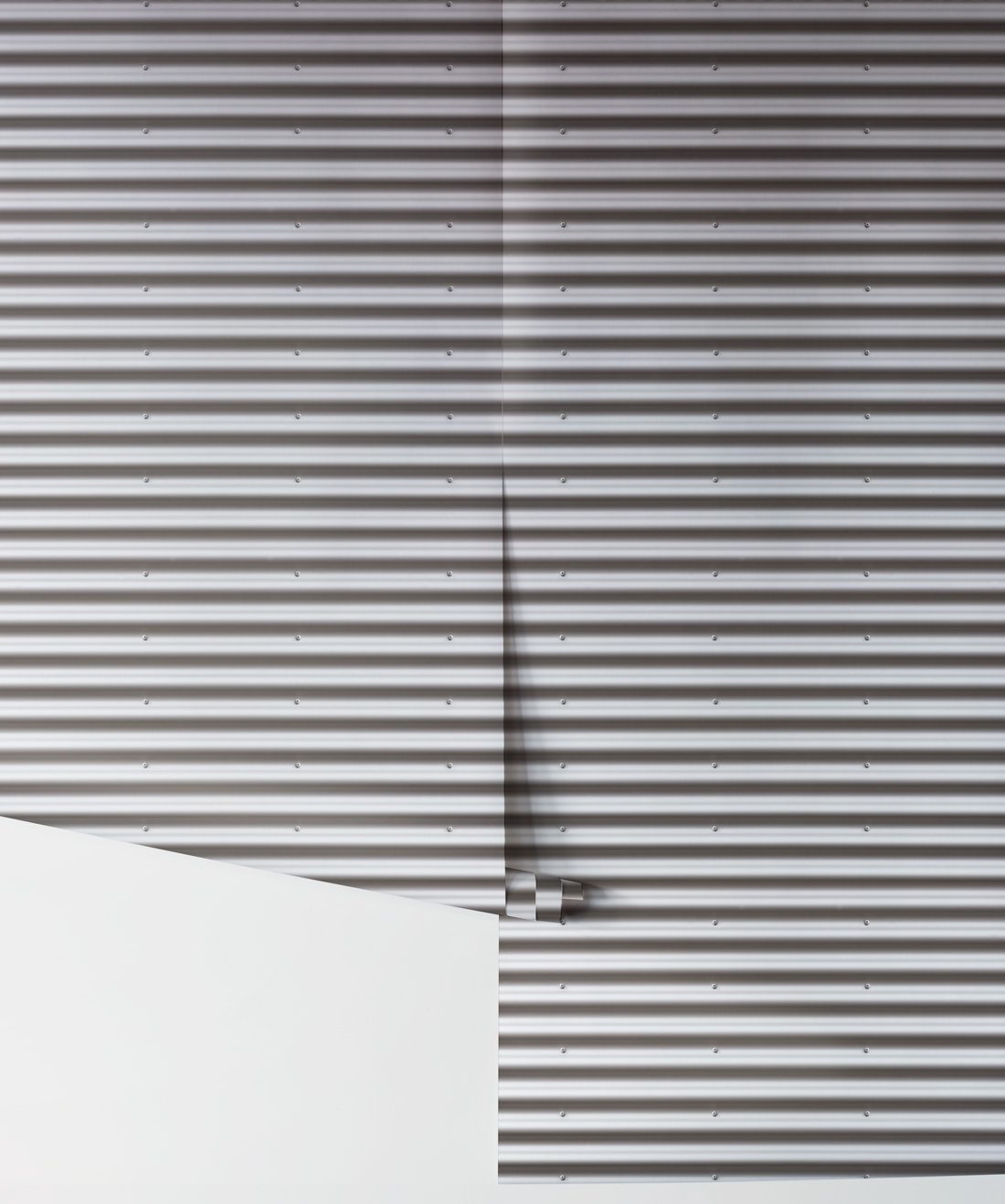 Corrugated Iron is a metal effect wallpaper