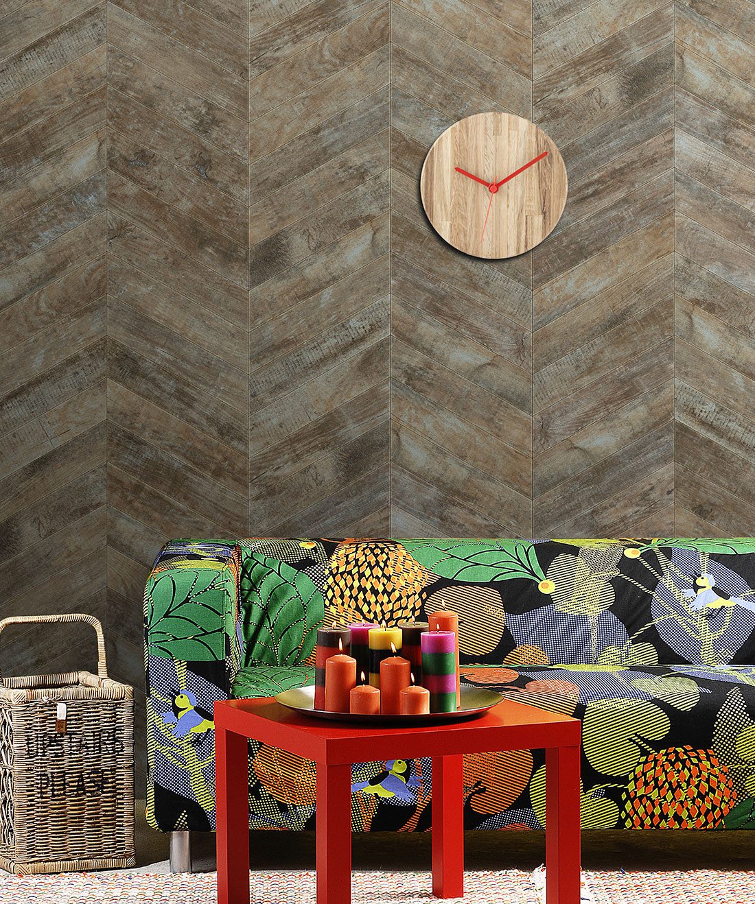 Rustic French Chevron Wallpaper