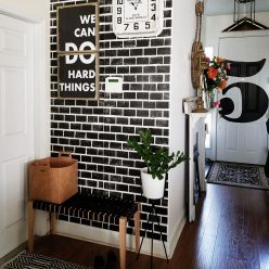 Lubeck Brick Wallpaper • Black Brick Wallpaper