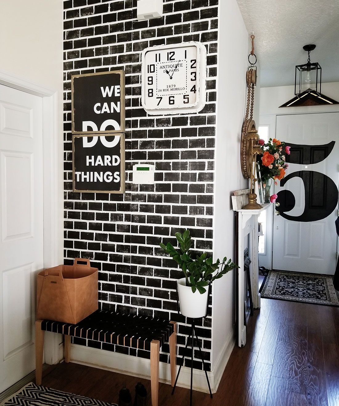 Lubeck Bricks Wallpaper • Exposed Black Bricks • Milton & King