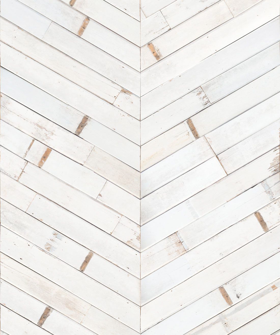 Distressed timber chevron is a white timber chevron wallpaper