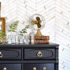 Distressed timber chevron is a white timber chevron wallpaper
