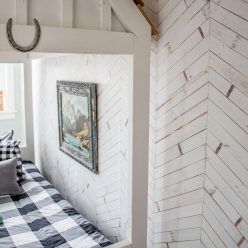 Distressed timber chevron is a white timber chevron wallpaper