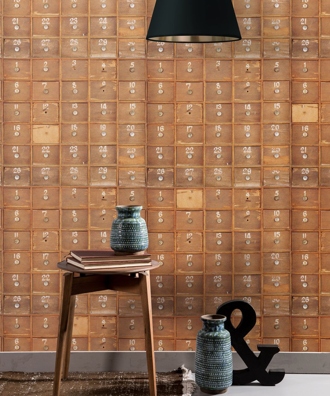 Vintage Drawers Wallpaper