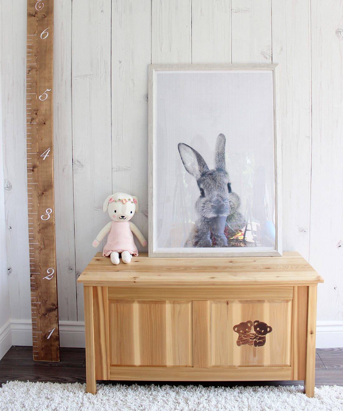 Whitewashed Timber Wood Shiplap Wallpaper