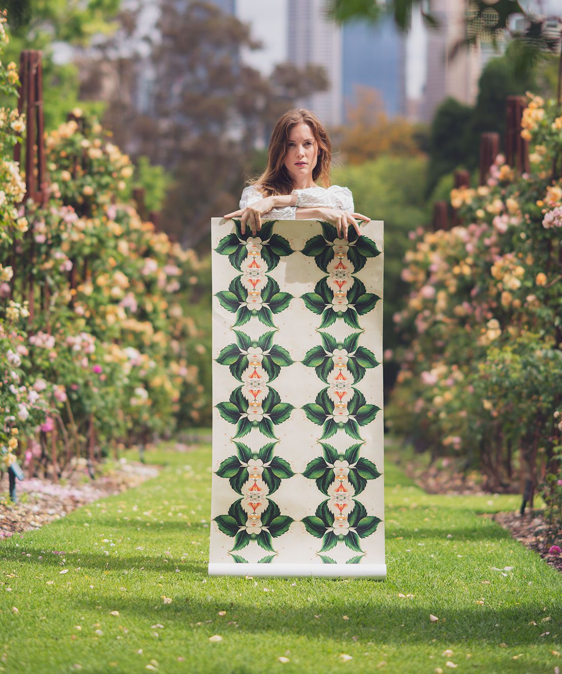 Euphemia 2 is an eclectic green Wallpaper
