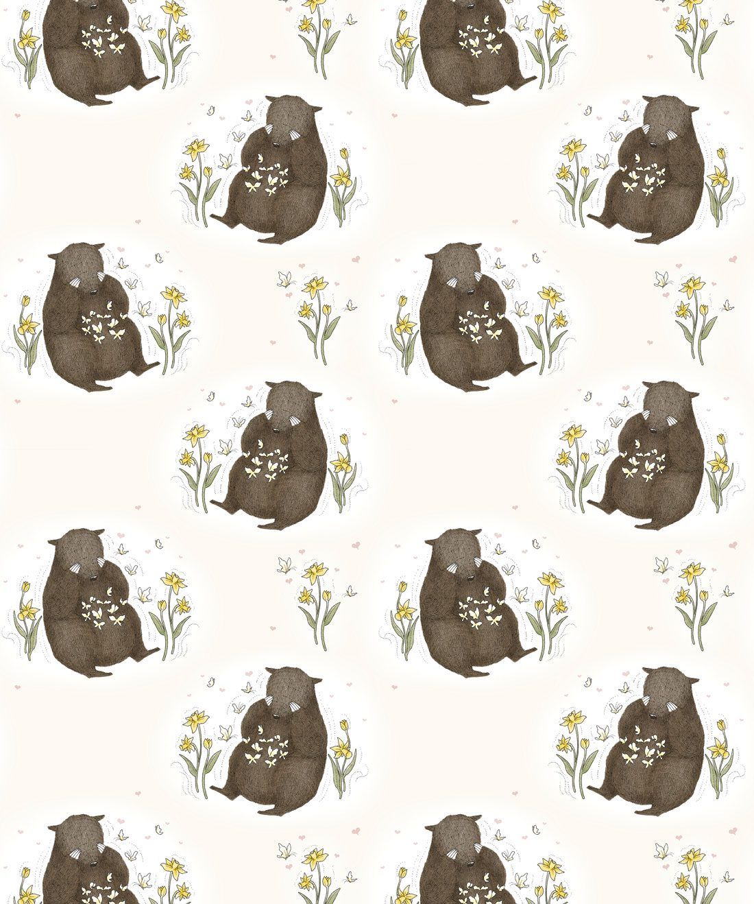 Bear & Butterfly Wallpaper
