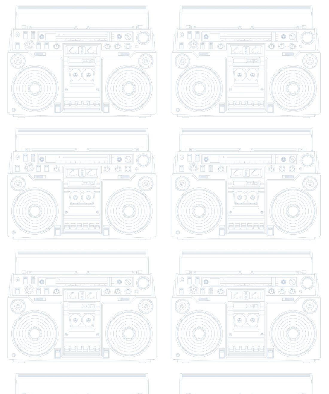 BoomBox PaleBlue Wallpaper