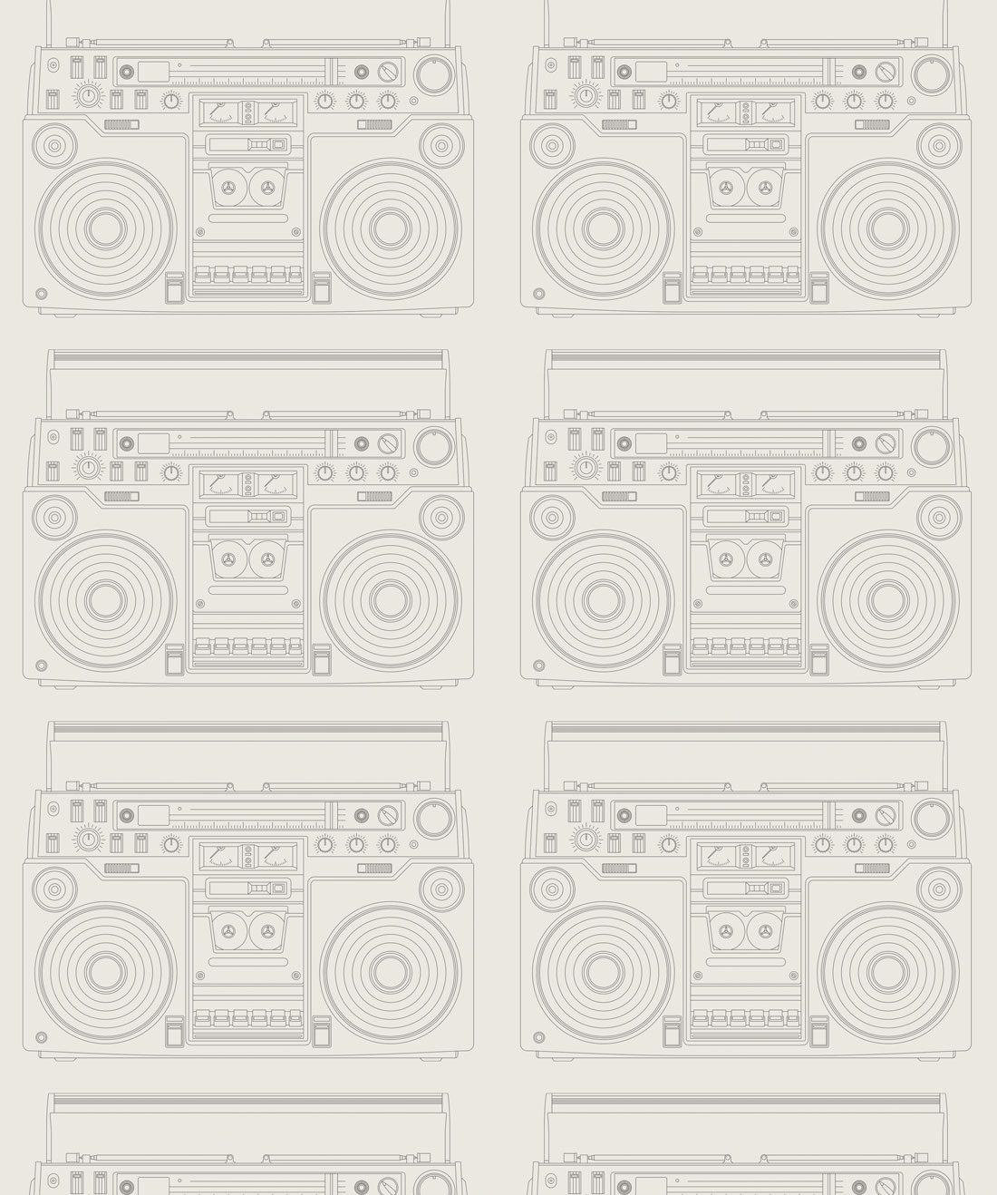 Boom Box Wallpaper Retro