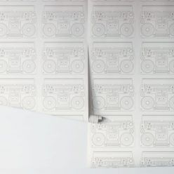 Boom Box Retro Music Wallpaper