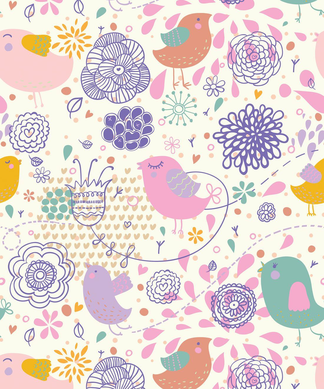 Love Birds is a pretty kids Wallpaper