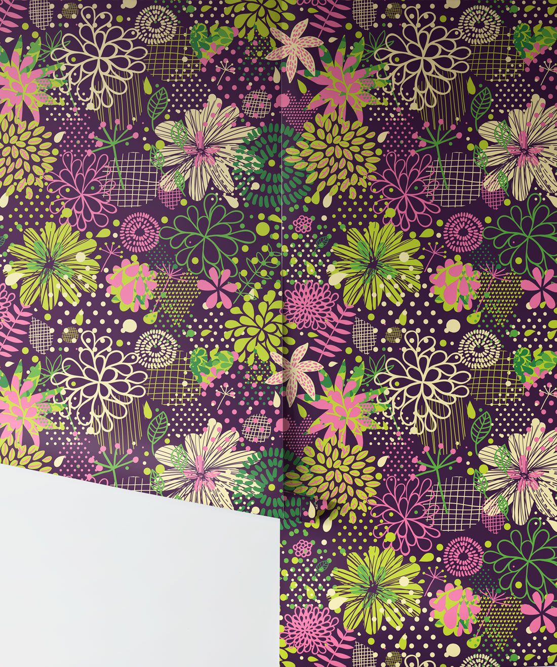 3D Colourful Floral Wall Mural Wallpaper WJ 5155 | Jessartdecoration