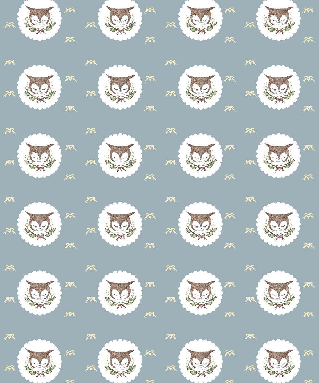 Owl Ribbons is a sophisticated kids Wallpaper