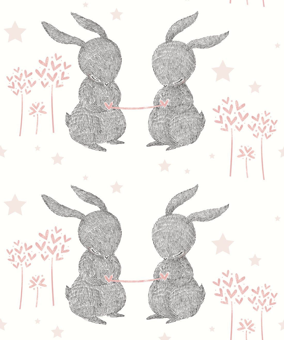 Rabbit Hearts is a gorgeous kids Wallpaper