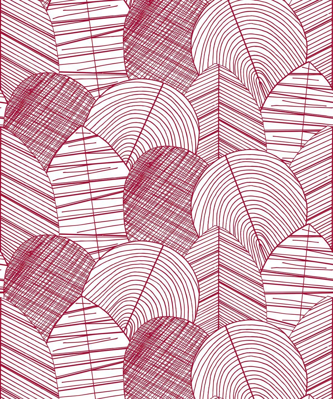 Byronian Hills Cranberry Wallpaper