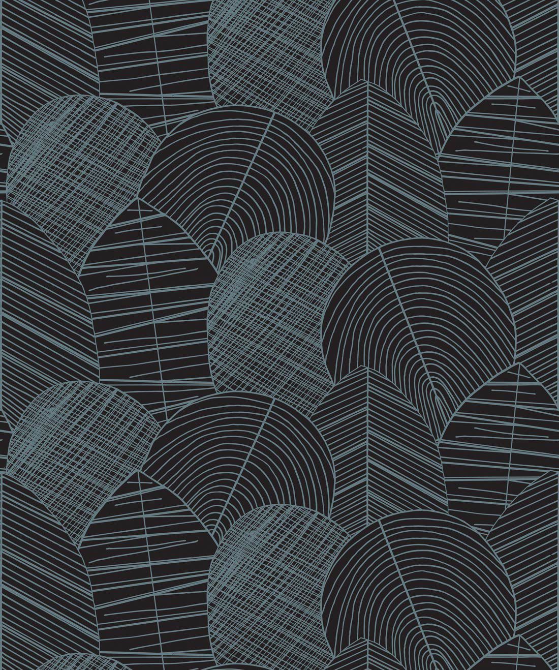 Byronian Hills Slate Blue Wallpaper