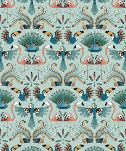 From Up Here Wallpaper • Blue • Swatch