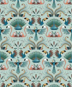 From Up Here Wallpaper • Blue • Swatch