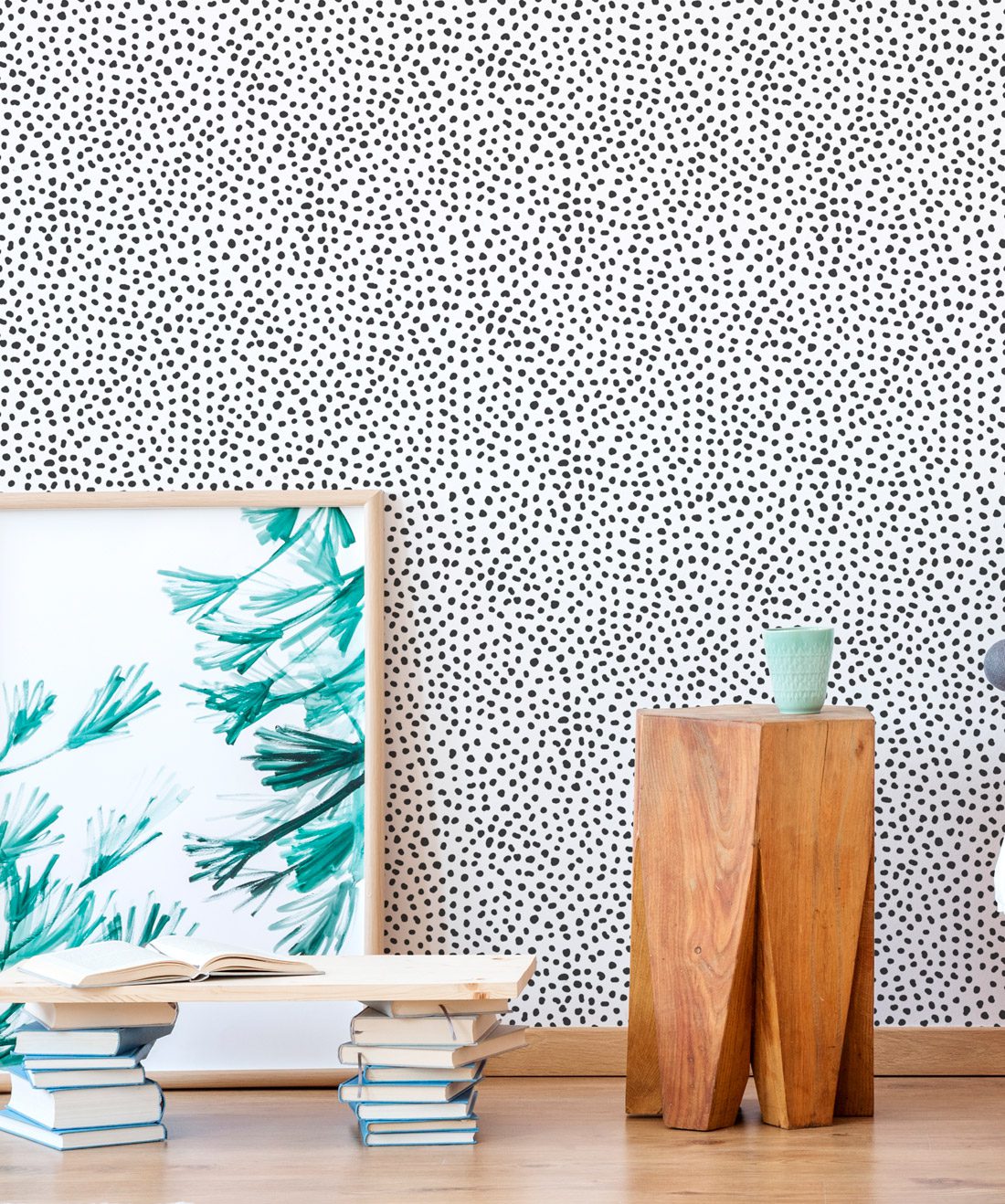 Huddy's Dots • Muddy • Spotted Wallpaper • Insitu