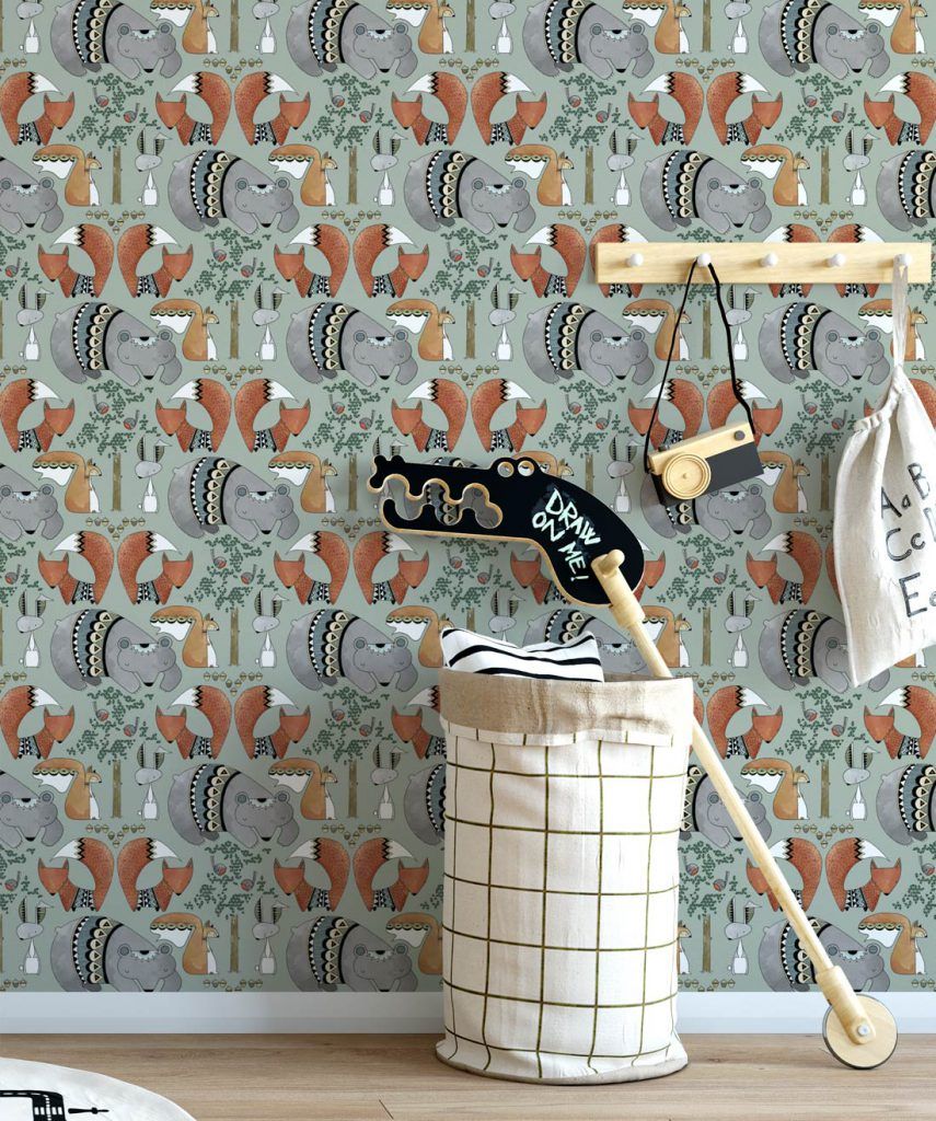 In the Forest • Cute Painterly Animal Wallpaper • Milton & King