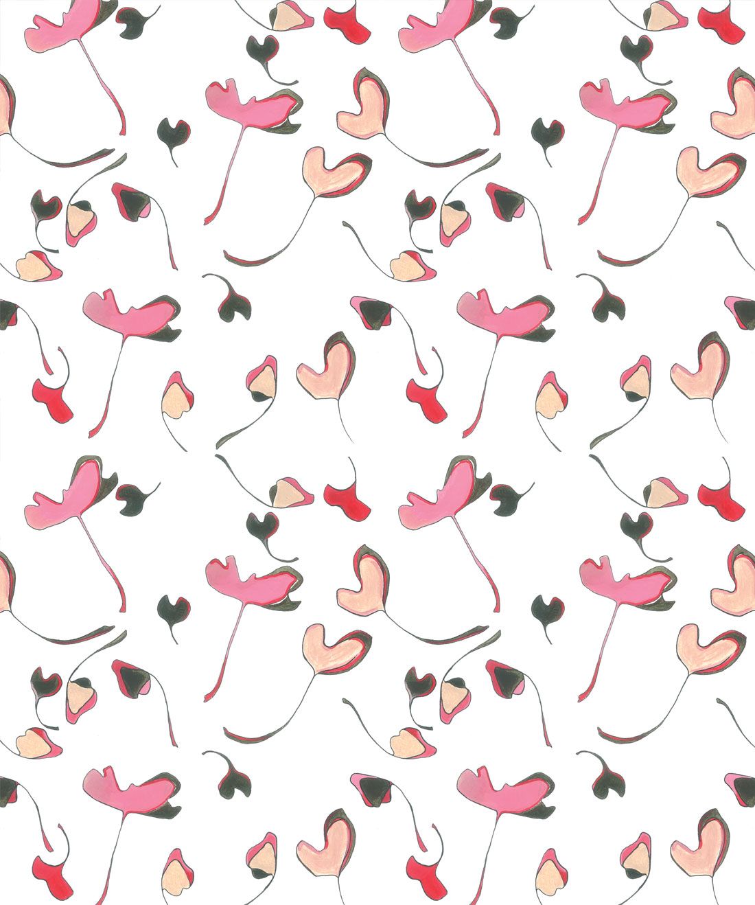 Lush Life is a Simple Floral Wallpaper