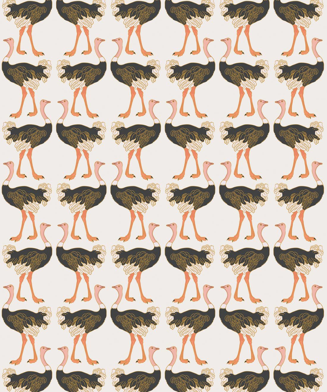 Ostrich Strut Wallpaper • Milton & King
