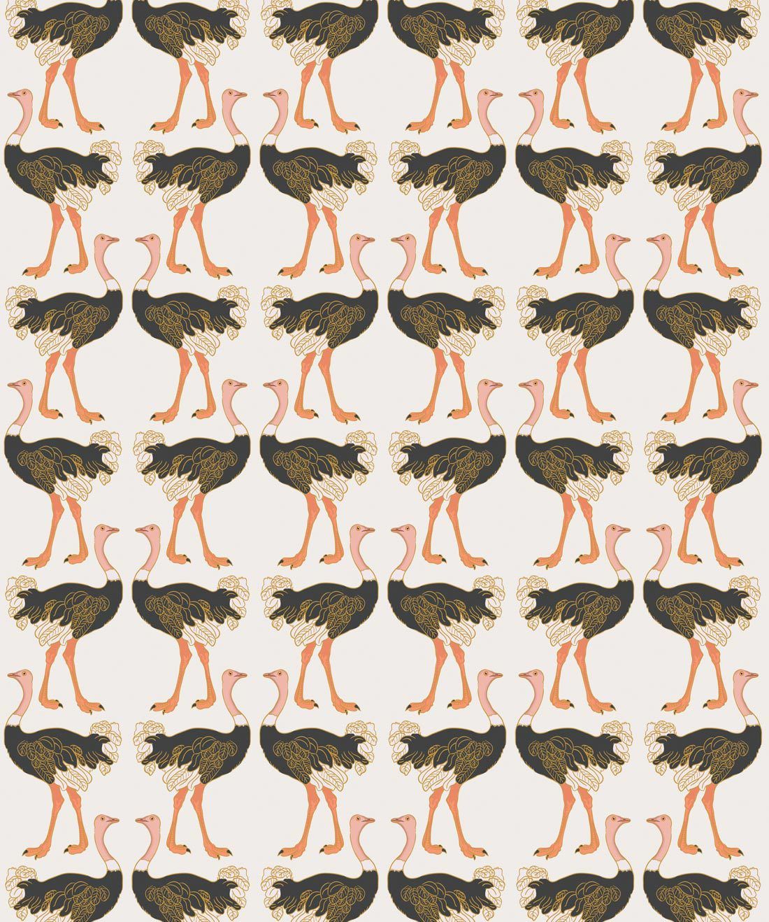 Ostrich Strut Wallpaper • Milton & King