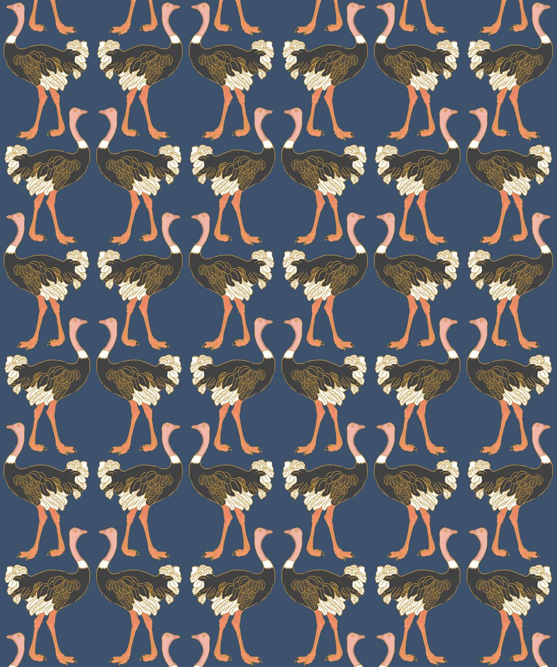 Ostrich Strut Midnight Stroll