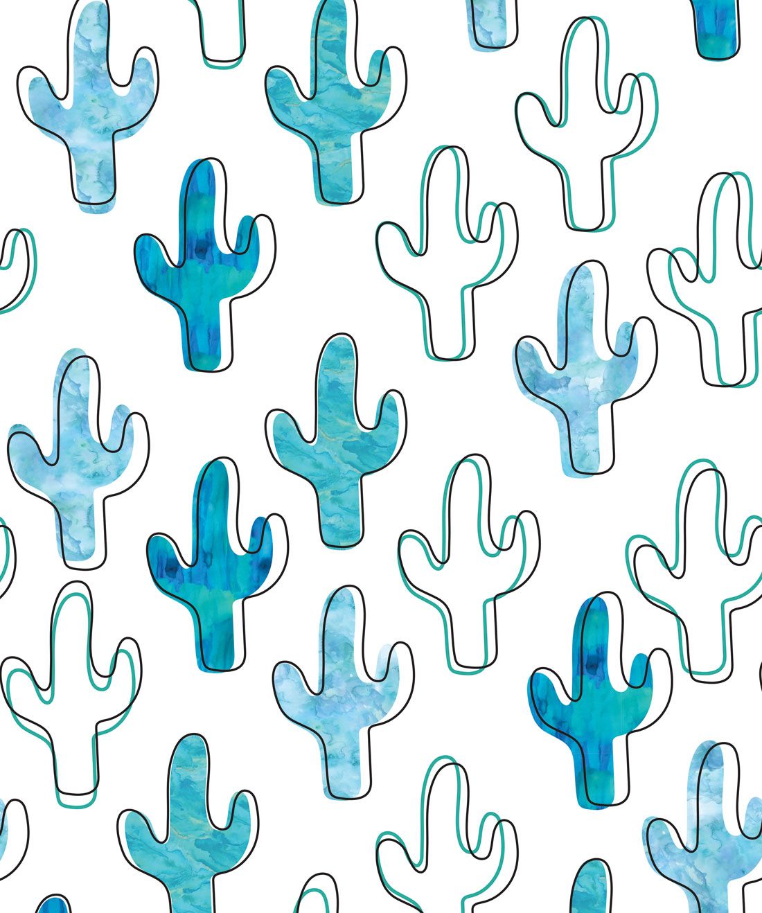 The Plain is a bold cactus wallpaper