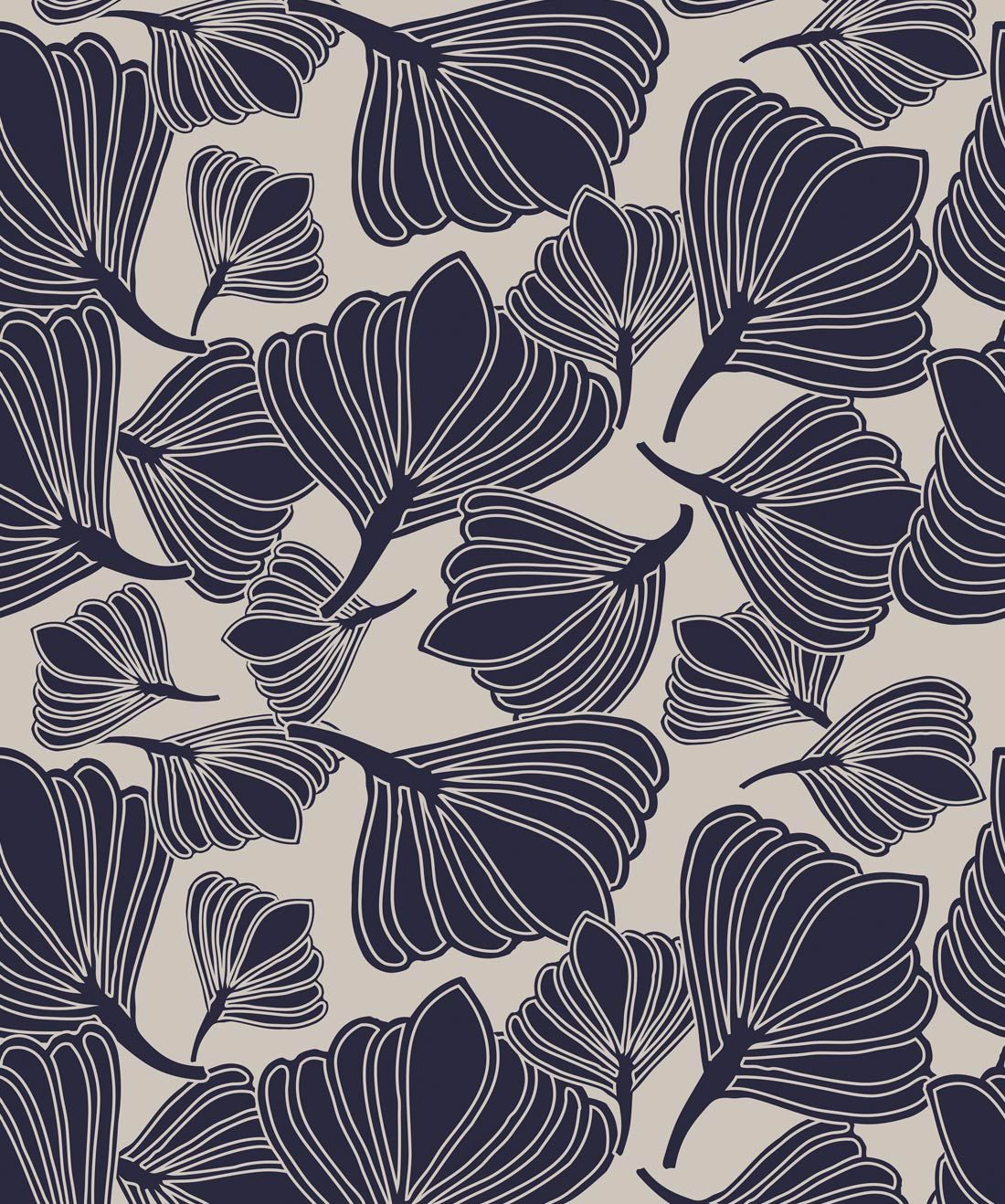 Tulip Seeds is a romantic wallpaper design