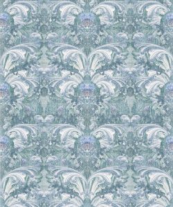 Thistle in Ashen is a Baroque Inspired Wallpaper