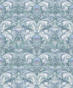 Thistle in Ashen is a Baroque Inspired Wallpaper