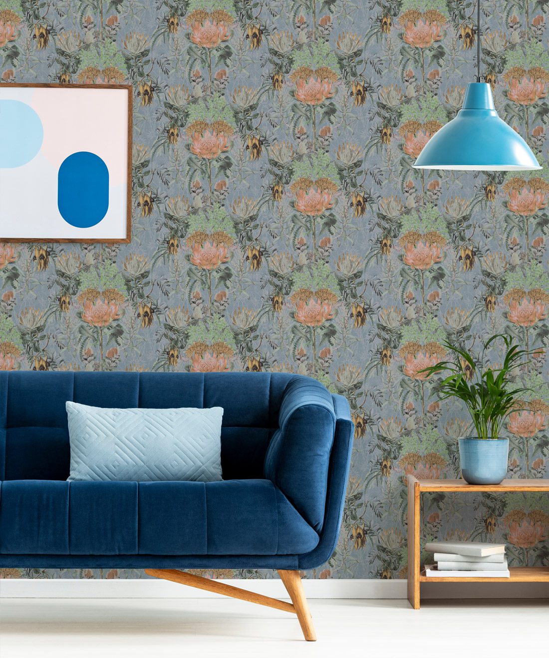 Simcox Wildflowers Grey Wallpaper