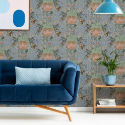 Simcox Wildflowers Grey Wallpaper